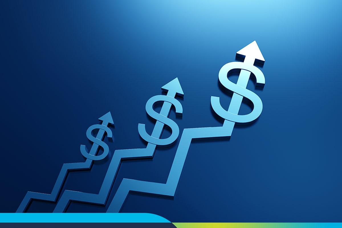 Arrows with dollar signs pointing upward.