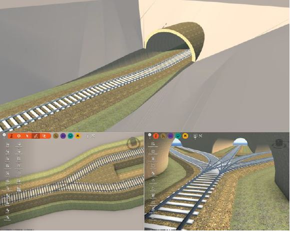 The grouping feature in InfraWorks 360 allows a designer to use a single bridge to carry multiple tracks versus having to create a bridge for each track.