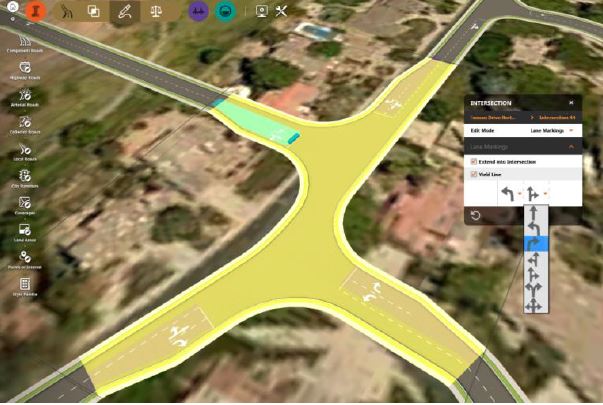 Intersection design enhancements in InfraWorks 360 bring greater flexibility to created more complex designs such as staggered intersections.