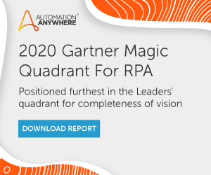 Automation Anywhere 2020 Gartner Magic Quadrant Report