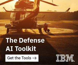 Military Helicopter on pad. Text reads: The Defense AI Toolkit