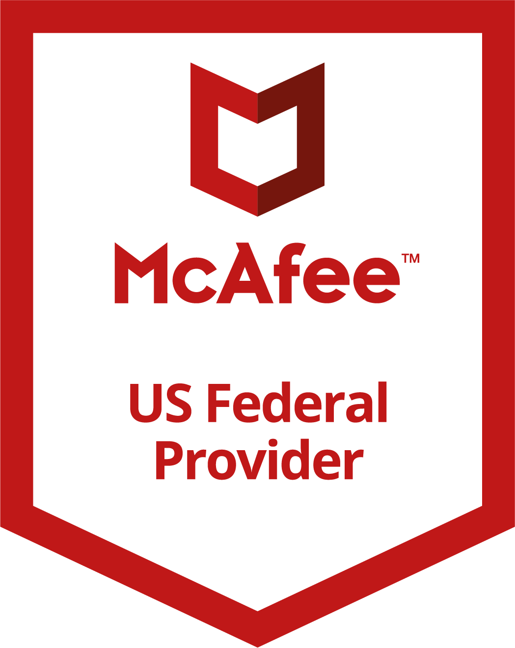 McAfee U.S. Federal Provider Badge