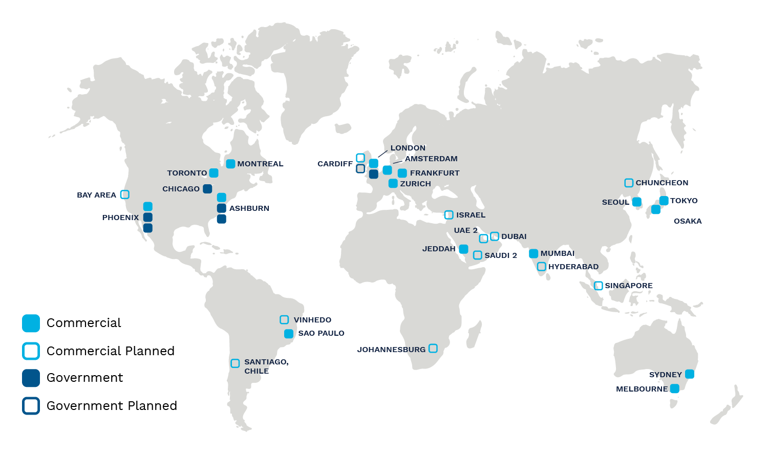 Oracle Government Cloud Data Center Regions