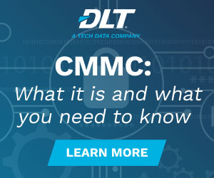 White text on blue background. Text reads: CMMC: What it is and what you need to know
