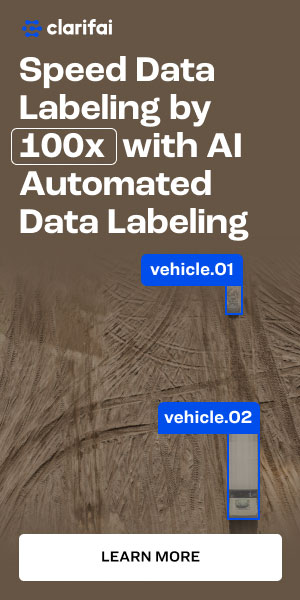 Text reads: Speed Data labeling by 100x with AI Automated data labeling