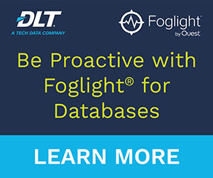 Text reads: Be Proactive with Foglight ® for Databases