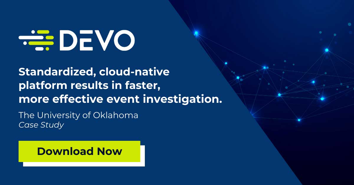 Text reads: Devo University of Oklahoma case study