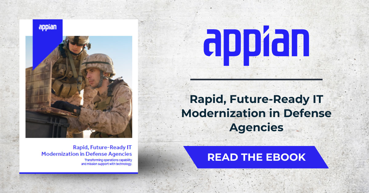 Text reads: Rapid Future Ready IT Modernization Defense Agencies