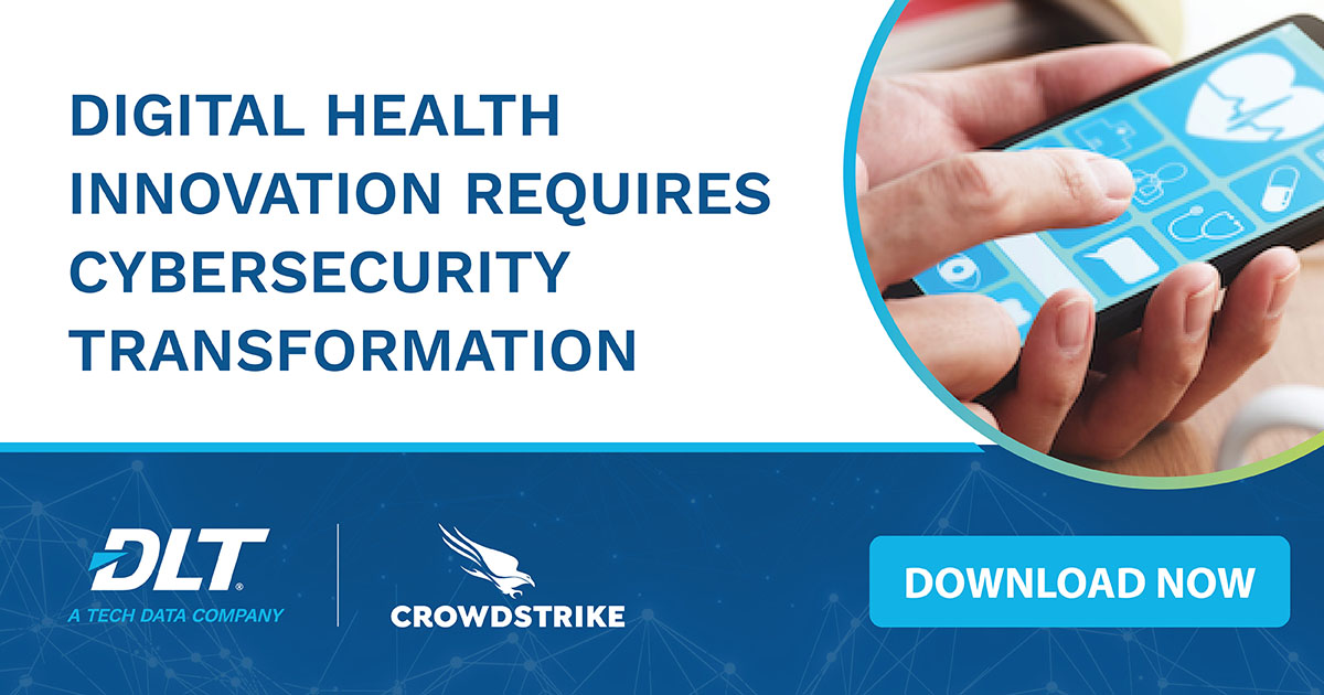 Text reads: Digital Health Innovation Requires Cybersecurity Transformation