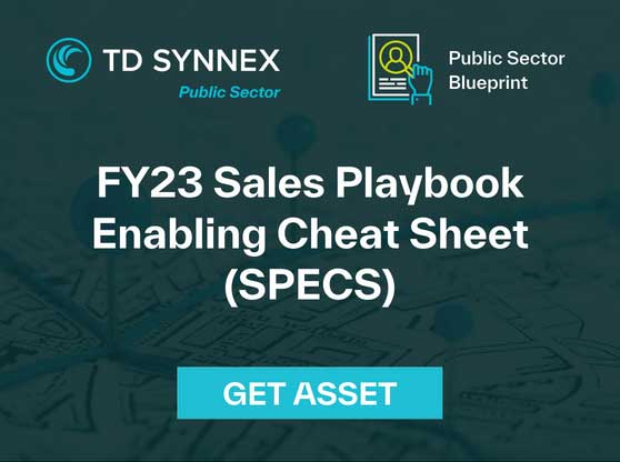 Text reads: Sales Playbook SPECS FY23