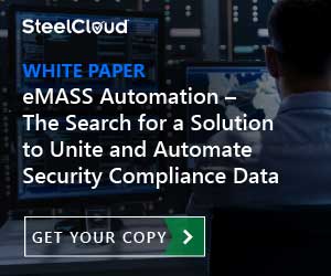 Text reads: SteelCloud eMASS Automation