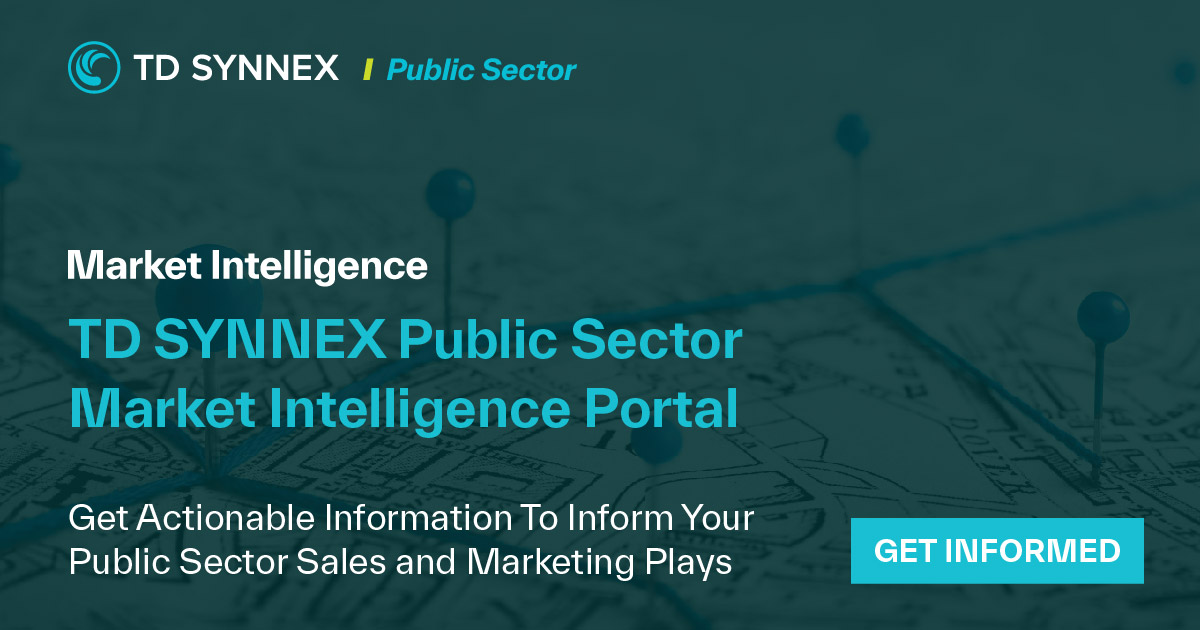 Text reads: Get actionable information to inform your public sector sales and marketing plays
