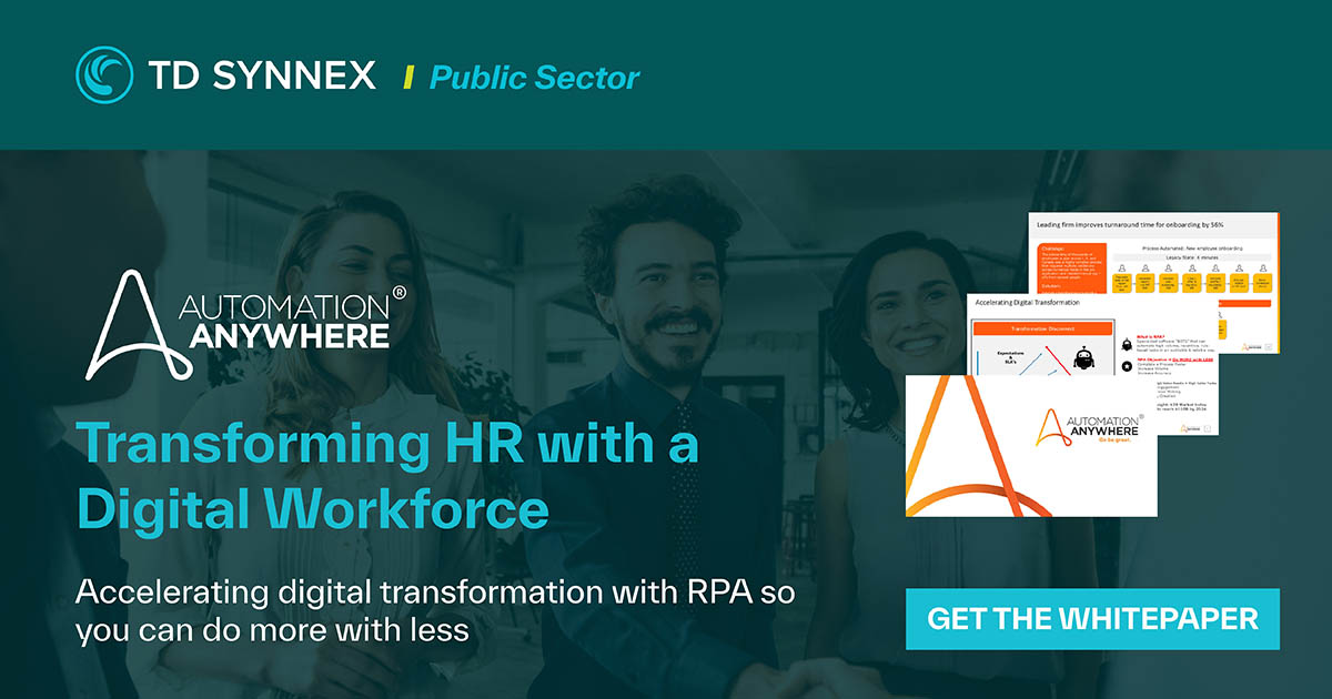 Text reads: Transforming HR with a Digital Workforce