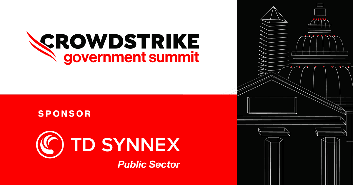 Black and red text on a white background. Text reads: CrowdStrike Government Summit