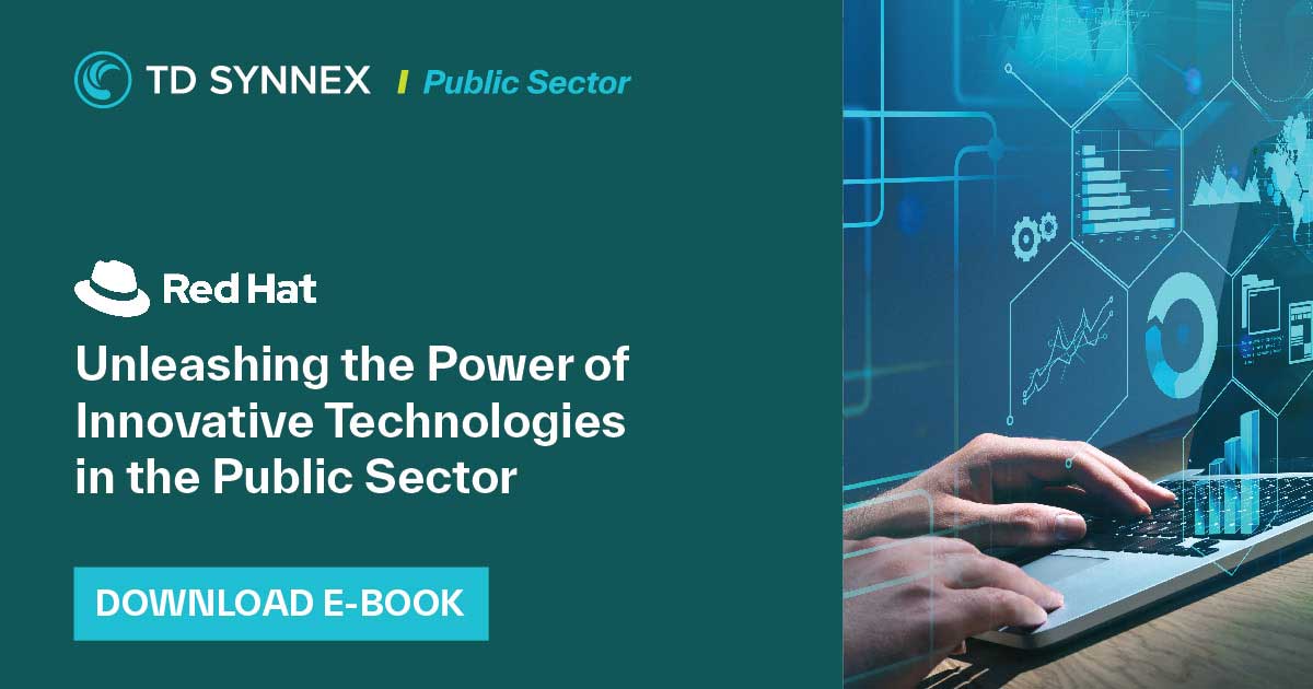 Text reads: Unleashing the Power of Innovative Technologies in Public Sector