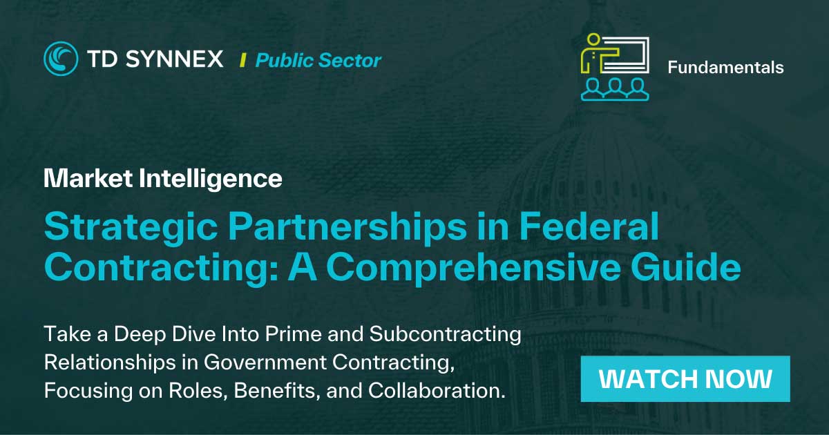 Text reads: Strategic Partnerships in Federal Contracting: A Comprehensive Guide