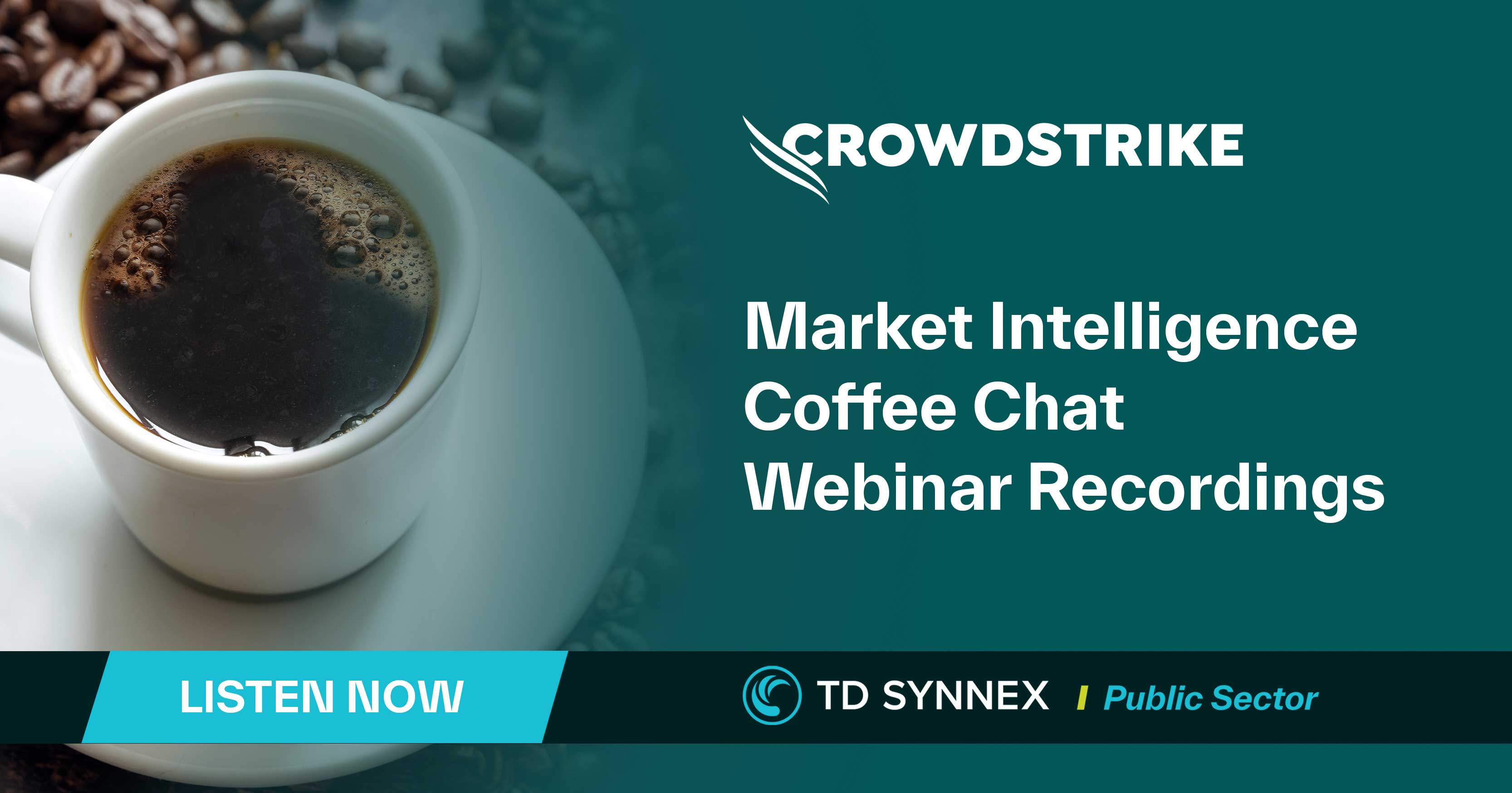 Text reads: Market Intelligence Coffee Chat On-Demand