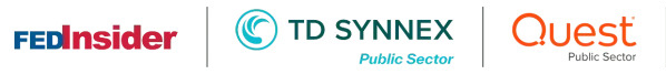 Logos for FedInsider, TD SYNNEX Public Sector, and Quest