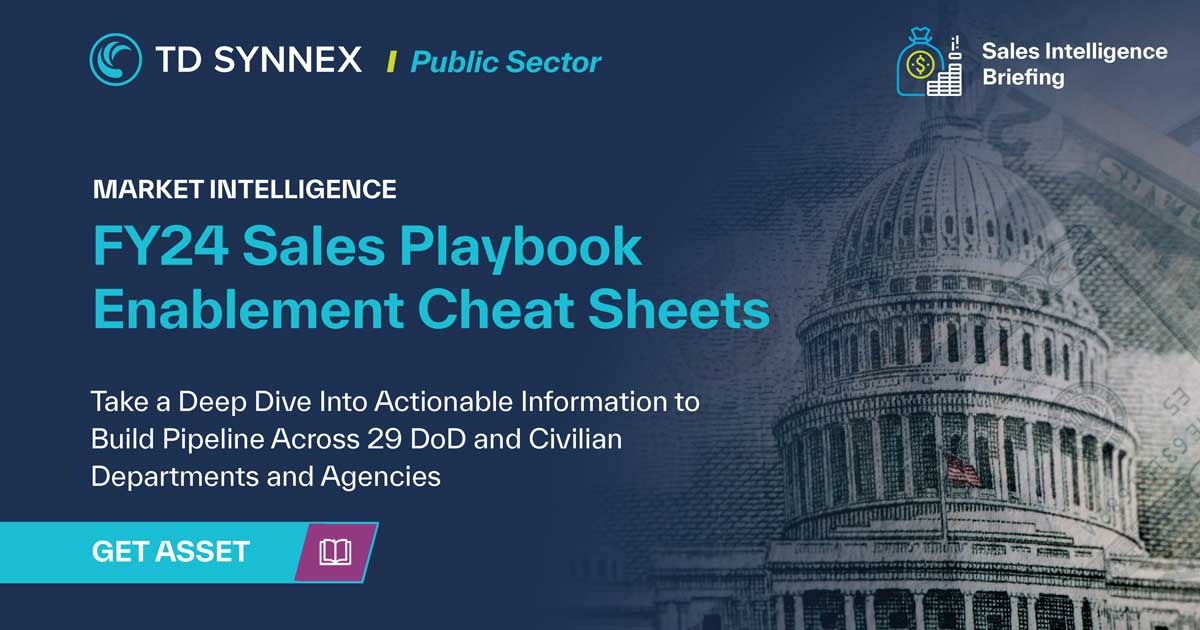 Text reads: FY24 Sales Playbook Enabling Cheat Sheet (SPECS)