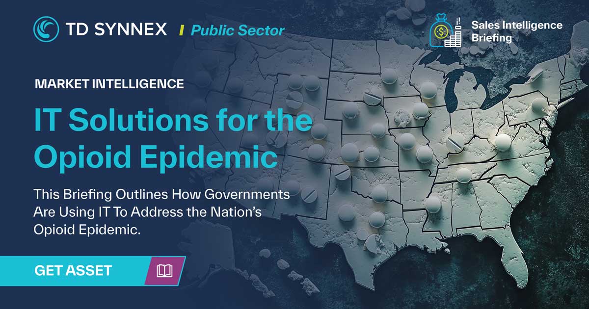 Text reads:  IT Solutions for the Opioid Epidemic