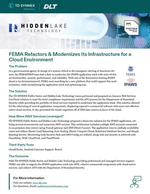 Thumbnail for FEMA Refactors & Modernizes Its Infrastructure for a Cloud Environment Case Study