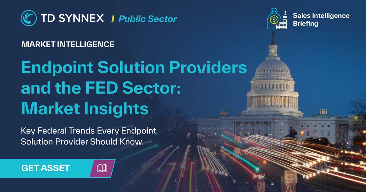 Text reads: Endpoint Solution Providers and the FED Sector: Market Insights