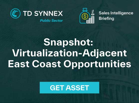 Text reads: Snapshot: Virtualization-Adjacent East Coast Opportunities. CTA: Get Asset