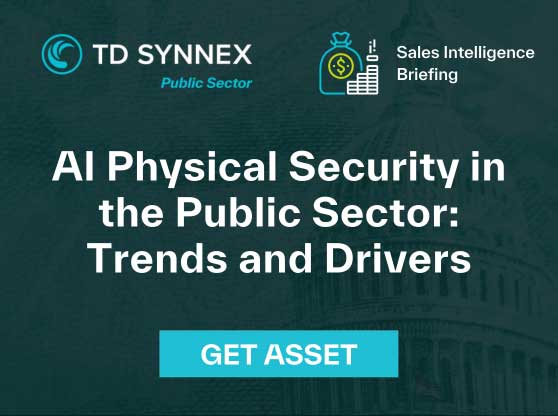 Text reads: AI Physical Security in the Public Sector: Trends and Drivers. CTA: Get Asset