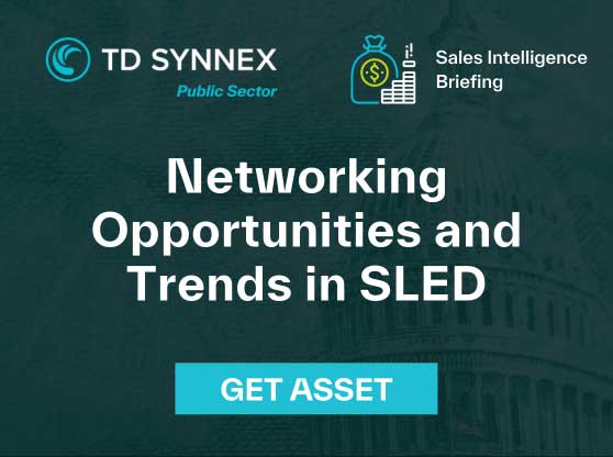 Text reads: Networking Opportunities and Trends in SLED. CTA: Get Asset
