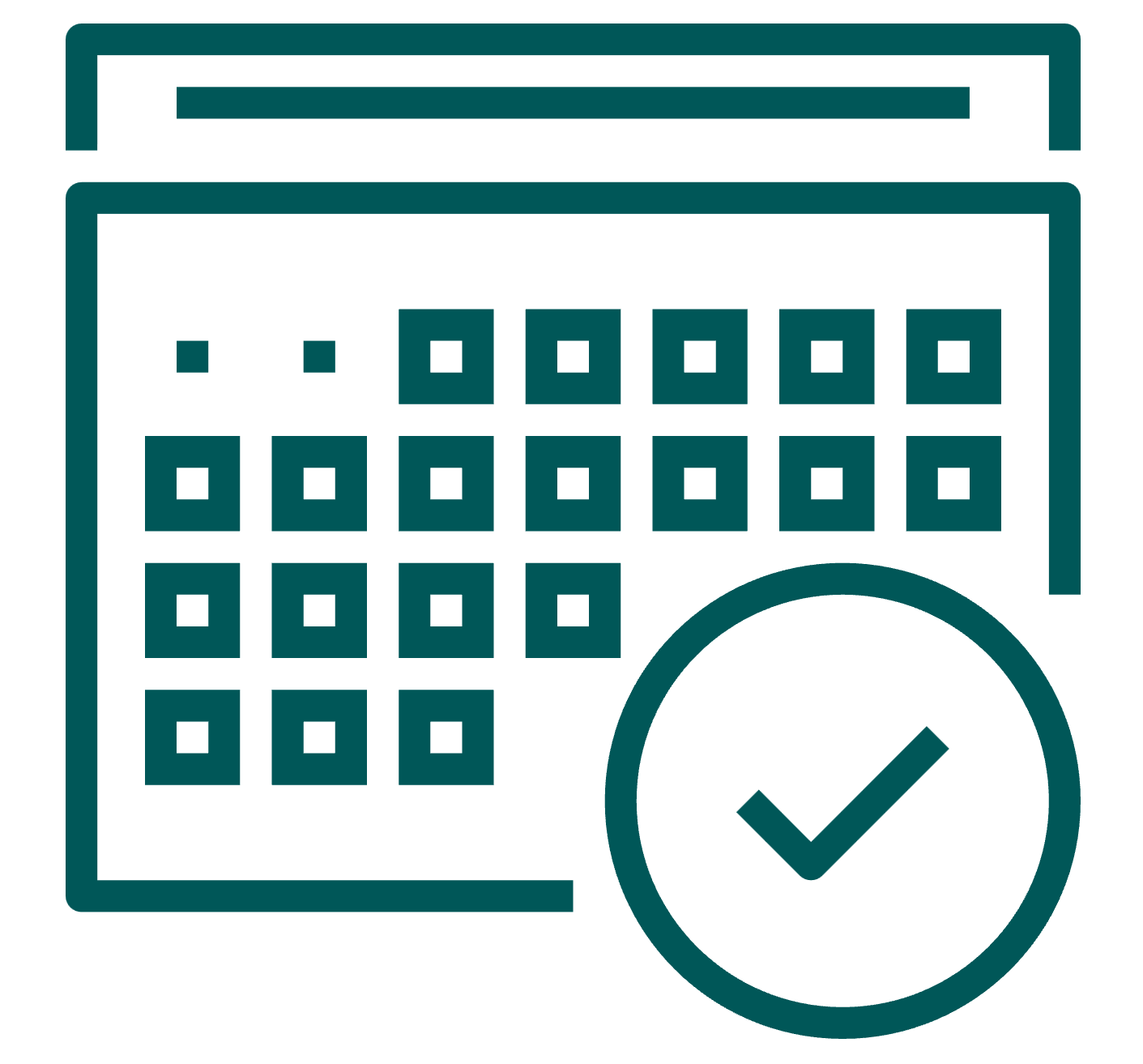 graphic of a calendar with a checkmark