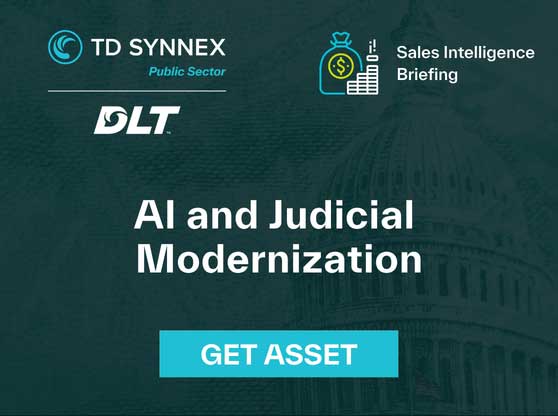 Text reads: AI and Judicial Modernization. CTA: Get Asset