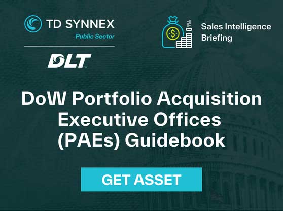 Text reads: DoW Portfolio Acquisition Executive Offices (PAEs) Guidebook. CTA: Get Asset