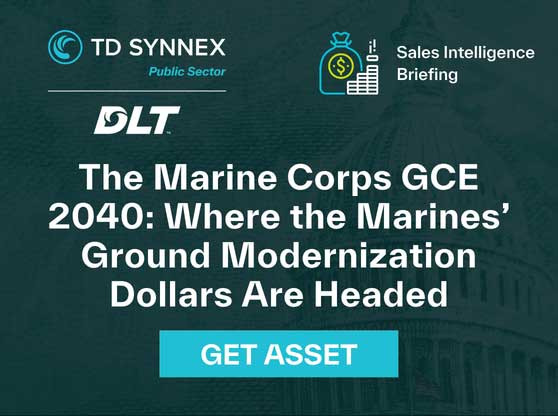 Text reads: The Marine Corps GCE 2040: Where the Marines’ Ground Modernization Dollars Are Headed. CTA: Get Asset