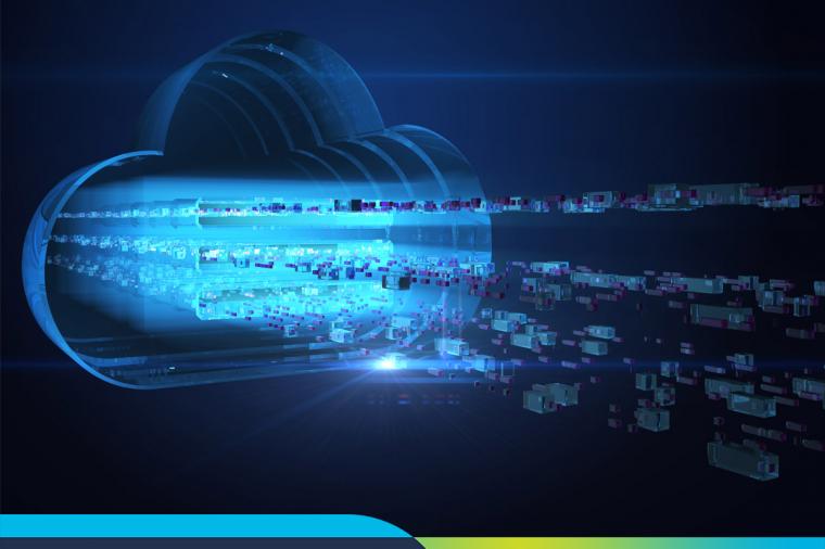 Cloud graphic with data points