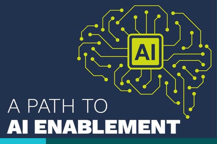 Text reads: A Path to AI Enablement