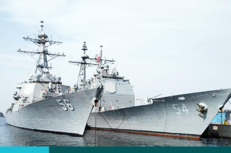 2 Navy vessels side-by-side