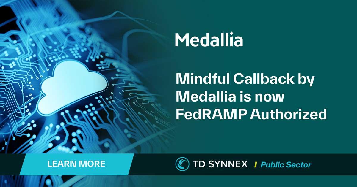 Text reads: Mindful Callback by Medallia is Now FedRAMP Authorized