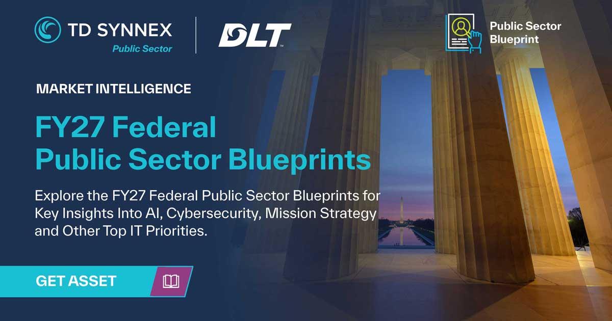 Text reads: Take a Deep Dive Into FY27 Federal Public Sector Blueprints