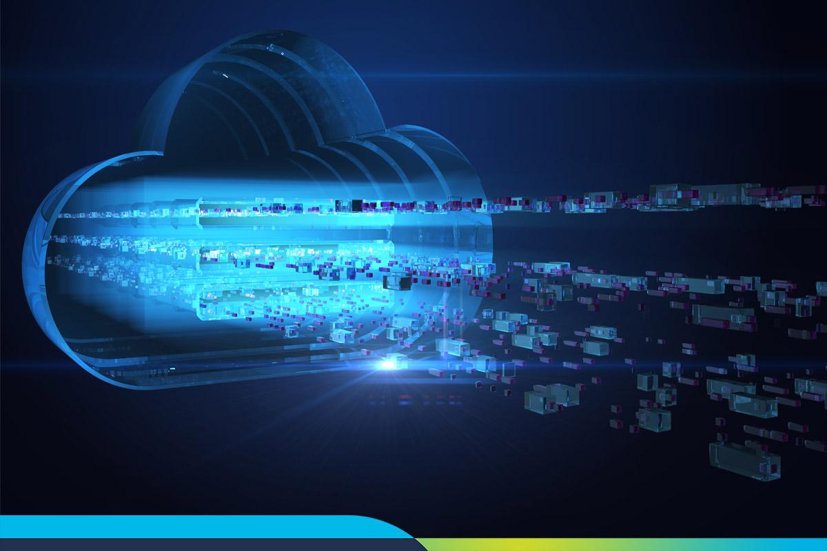 Cloud graphic with data points