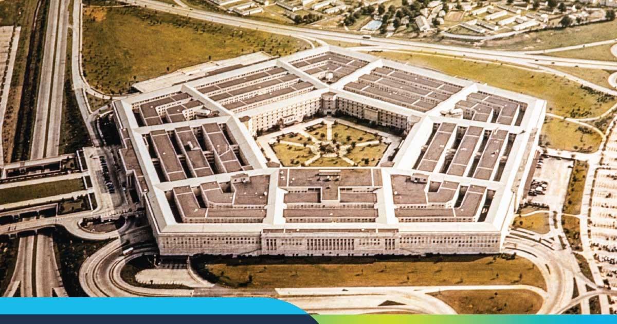 Aerial view of the Pentagon