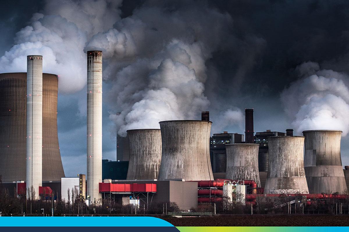 Smoke stacks billowing