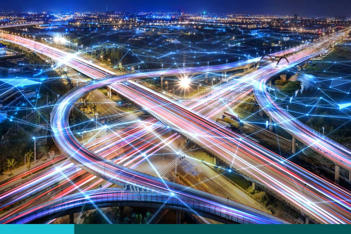 Fast moving traffic drives moving fast light each effect line light cg time lapse 