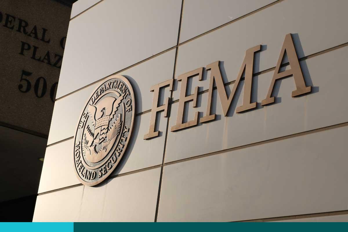 Sunny view of the FEMA building